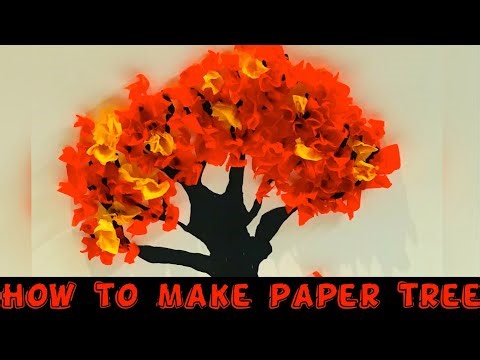 How To Make 3d Paper Tree| Tree Wall Decor Ideas