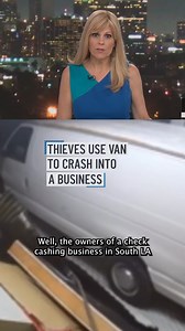 A group of thieves rammed into a South Los Angeles check-cashing business using a van to break into the building early Monday.⁠ ⁠ Hugo Gomez, the business owner’s son said that this is the third time in the last two years that the business has been targeted by thieves.⁠ ⁠ Earlier this year, the insurance company canceled their burglary policy, so the family will now have to cover all repair costs. "It's not insured because no one wants to insure it. What they're saying is that we're in a high-ri