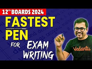 Fastest Pen for Writing Exam | Best Pen to Write Any Exam | CBSE Board 2024 | Harsh Sir ‪@VedantuMath‬