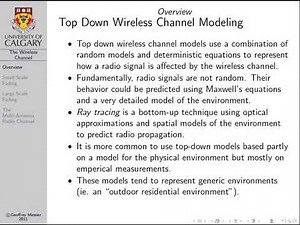 Wireless Communications: Wireless Channel