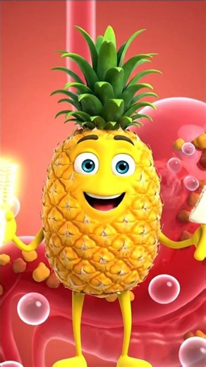 Pineapple Inside Human Body 🍍 | How Pineapple Improves Digestion | 3D Medical Animation #shorts