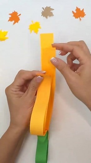 Easy Paper Autumn Pumpkin 🎃 #DIY #craftidea #paper #craft #papercraft #autumncraft #paperpumpkin | Craft Hack