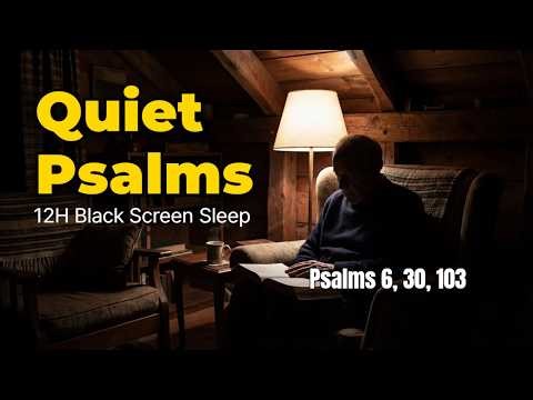 Quiet Psalms — 12 Hour Black Screen Sleep (KJV, Voice Only)