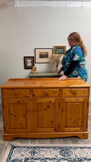 The quick preview of this pine upcycle I usually pick a light neutral for a sideboard like this but instead I opted for a real statement. Painted in @Frenchic Paint ‘loof’ - - #upcycledfurniture #smallbusiness #flippingfurniture #tranformation #vintagelivinghome #upcycled #upcycle #furnitureflip #homedecor #sideboard #painted #upcyclingfurniture #upcycling #diy | Vintage Living Home