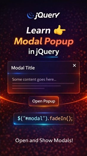 Modal Popup in jQuery 🔥 Easy Popup Window Tutorial for Beginners #coding #shorts