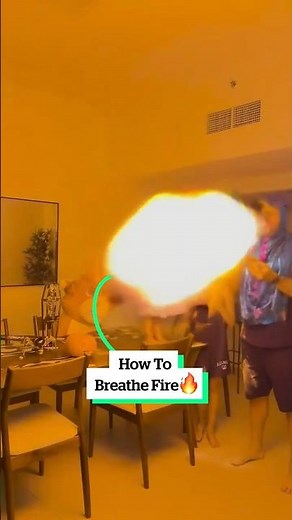 How To Breathe Fire 🔥 #BreatheFire #DragonImpression #LifeHacks