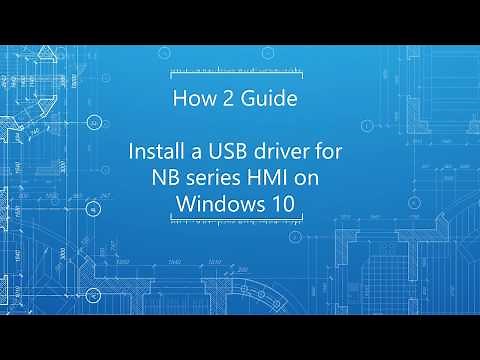 How to install a USB driver for an NB series HMI