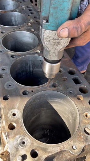 How engineblock repair hole compeletly restoration #cleaning #restoration #repair #hole #shorts