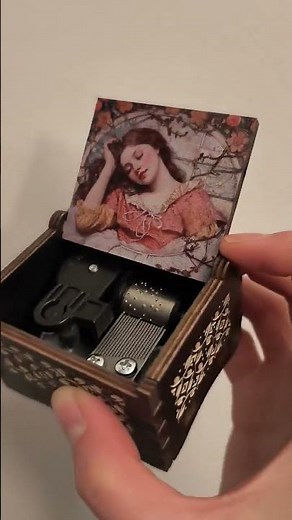 Sleeping beauty music box, Wooden Handmade Home decorations Christmas Gifts nature summer plants