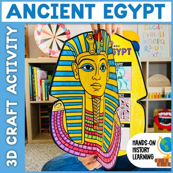 Ancient Egypt Project Craft Activity | Egyptian Pharaoh Activity 3D Craftivity