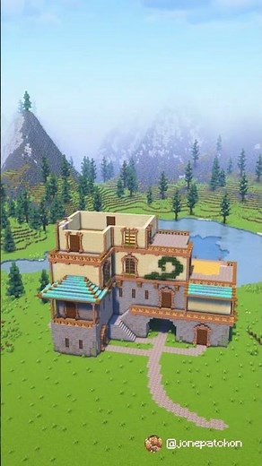 🏡 Minecraft Lake House Build Tutorial #shorts