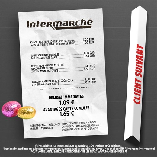 NOS MEILLEURES PROMOS DU 15 AU 27 AVRIL 🔥. Rendez-vous en magasin ou sur l’appli Intermarché pour découvrir encore plus de promos. 🛒 | Intermarché
