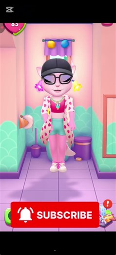Angela’s Funny Bathroom Moment 🚽😄 | My Talking Angela 2 #shorts