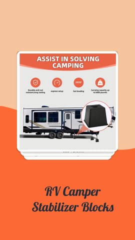 Trailer Jack Block, RV Leveling Blocks, 6000 lbs Capacity, Set of 4, Polypropylene RV Camper Stabilizer Blocks, Stackable Leveling Support for Camper Trailer