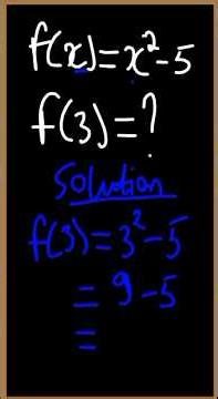 Evaluate f(3) given that f(x) = x² − 5 | Function evaluation made easy