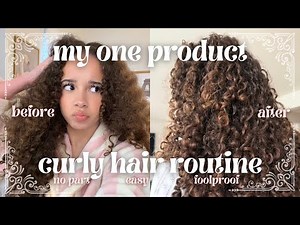 CURLY HAIR ROUTINE ✨ *no part* *easy!*