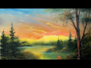 Sunset Lake Oil Painting Tutorial | Paintings By Justin