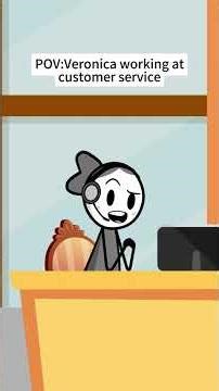 POV:Veronica working at customer service #animation #work #customerservice #worklife #fypシ