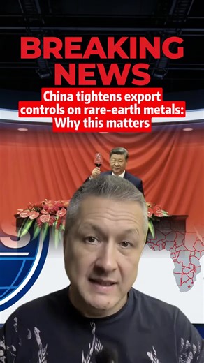 China Tightens Rare-Earth Exports, Escalating the US-China Tech War — Are Global Chips Now at Risk? #rareearth #USChina #tradewar #chips #semiconductors #geopolitics #fyp #foryou #ratinsky #breakingnews #storytime #viral #tiktok #news #fypシ #pov #story