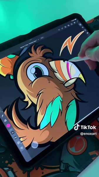 Custom Tortoise Character Design in Adobe Fresco