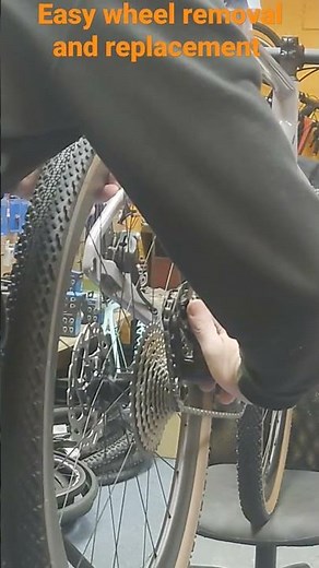 How to remove and replace a rear wheel with disc brakes and thro axle