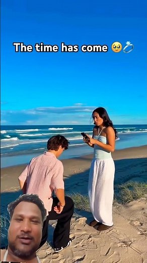 💍 The Perfect Proposal Surprise on the Beach 😱❤️ #Shorts