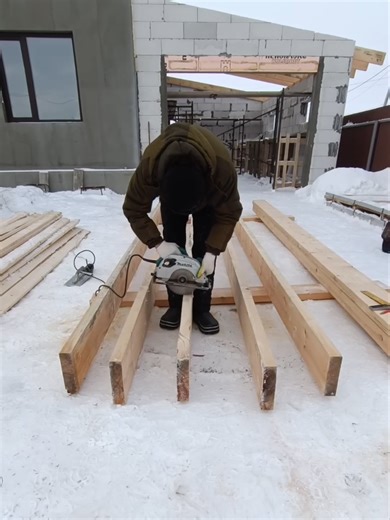 Building a garage from aerated concrete blocks #usa #carpenter #construction #woodworking