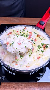 Nudeln mit Kartoffelcreme und Speck, die besten Nudeln, die du in deinem Leben essen wirst! | Rezepte Lernen