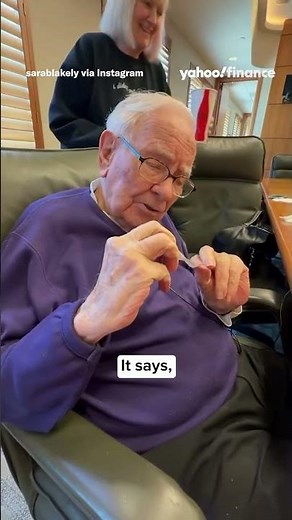 Watch Warren Buffet react to his fortune cookie saying he'll make a lot of money. 😂