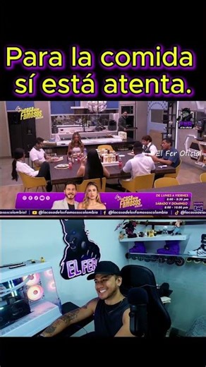 Para la comida sí está atenta. ,en la casa de los famosos 2026 ¿Ustedes qué opinan?
