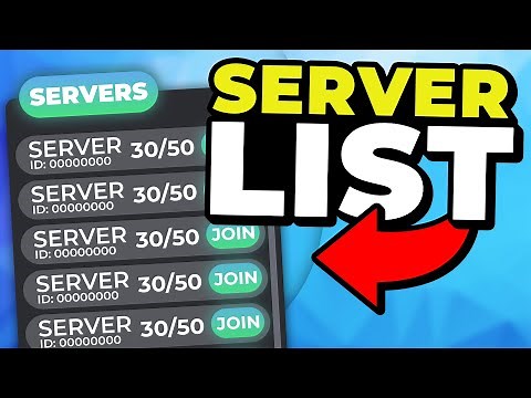 How to Make a SERVER LIST | HowToRoblox