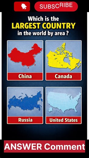 Which is the Largest Country in the World by Area? #shorts