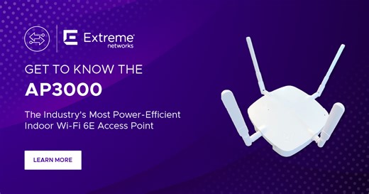 The industry's smallest and greenest indoor Wi-Fi 6E access point, the AP3000, is here! Learn how it brings enterprise-grade Wi-Fi 6E to some of the harshest and most demanding environments. Learn more: https://investor.extremenetworks.com/news-releases/news-release-details/extreme-introduces-industrys-smallest-greenest-wi-fi-6e-access?utm_campaign=00_Social_Corporate_0000_CORP_LYN_SMA_LPG_WW_EN_00_00&utm_medium=social&utm_source=facebook | Extreme Networks