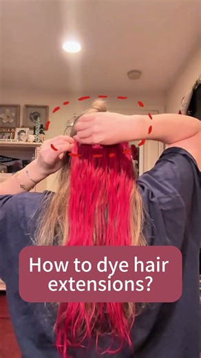 🌈How to dye hair extensions at home?