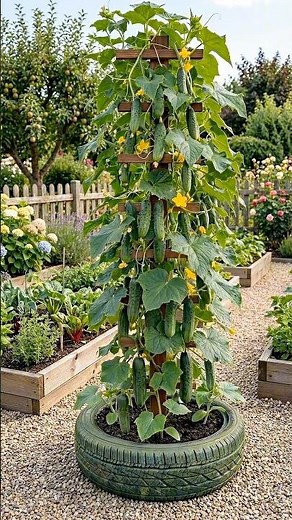 Grow 10x More Cucumbers in a Small Space! Brilliant Garden Idea