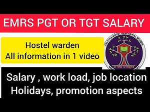 EMRS Hostel warden | Salary| job profile | work load| Promotion aspects | PGT, TGT,| #emrs2023