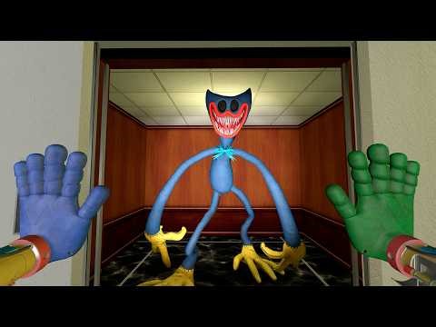 I Found NIGHTMARE HUGGY WUGGY IN THE ELEVATOR IN LIMINAL HOTEL | Garry's Mod | Poppy Playtime