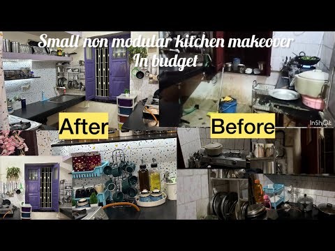 Non modular kitchen makeover| ￼ huge kitchen makeover in budget | kitchen cleaning before Ramadan