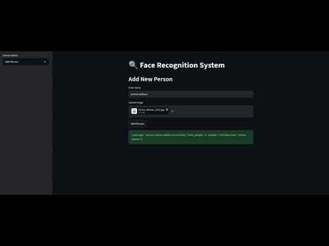 Face Recognition System | Deep Learning Project Demo (FaceNet + FastAPI)