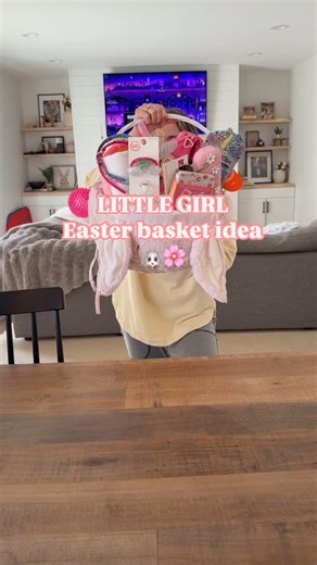 Lauren Engle on Instagram: "Little girl or even tween girl Easter basket💛🩷 I love filling my kids Easter baskets with things they will be using going into spring and summer! Bathing suits, cover ups, towels, sandals or crocs, sunglasses, outdoor toys, new cups ect! This isn’t their Easter basket because we brought a lot of this on vacation but just thought some fun ideas for Easter baskets if you needed any inspiration! 🥰 We reuse the same basket every year with a pottery barn liners with the