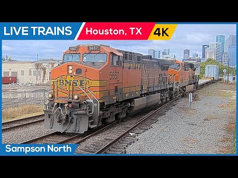 🔴 LIVE Trains Railcam | Houston, Texas (Sampson Street North)