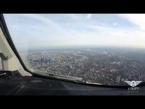 Cockpit view landing at London City