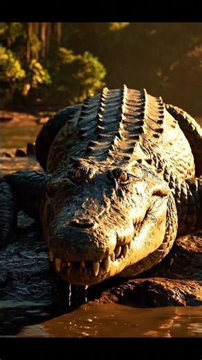 🐊💥 Ambush from Below — Crocodile Explodes Out of Water #wildlifeshorts