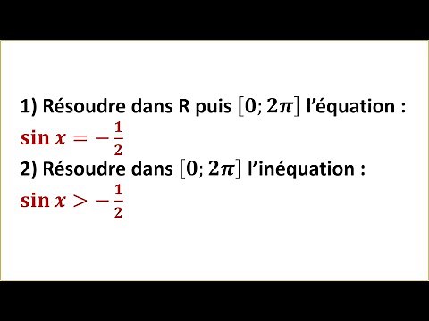 Résoudre équation et inéquation Sinus - Calcul trigonométrique - Tronc commun scientifique