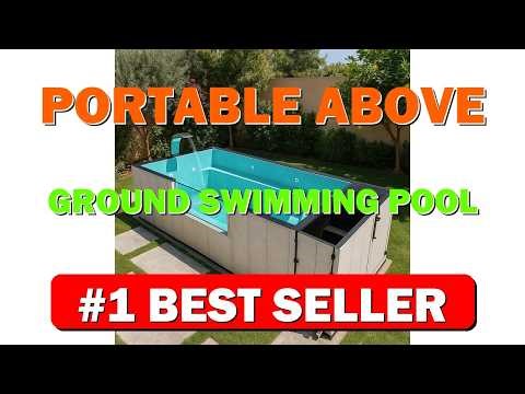 Portable Above Ground Swimming Pool Prefab Modular Design, Easy Installation Family Poo - B0G25S25MM
