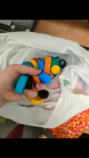 From bottle lids to Earrings. See the whole process here!......#plastic #plasticwaste #recycledplastic #recycle #reuse #fyp #waste #trashtotreasure #earrings #jewellery #stockport #plasticshed #community #machines #sheetpress #preciousplastic .