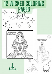 Wicked Coloring: 12 Magical Pages - Ideal for Everyday Use, Travel, and Keeping Kids Entertained - Etsy