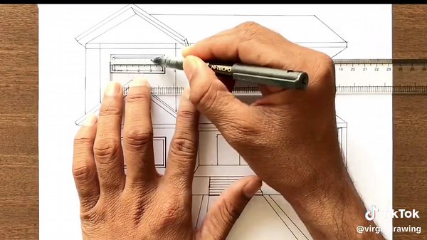 Step-by-Step Drawing Tutorial for Modern House Design