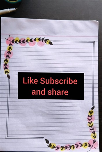 😍Most Beautiful Project File Border Design 🌸 | Easy DIY Border Idea #ytshorts