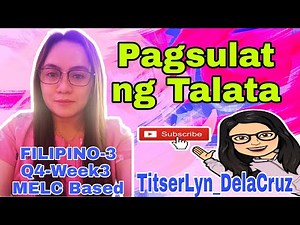 Pagsulat ng Talata || FILIPINO-3 || Q4-WEEK3 || TitserLyn DelaCruz